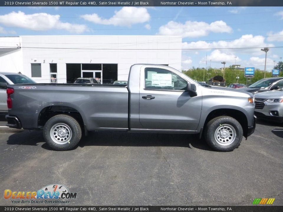 2019 Chevrolet Silverado 1500 WT Regular Cab 4WD Satin Steel Metallic / Jet Black Photo #6