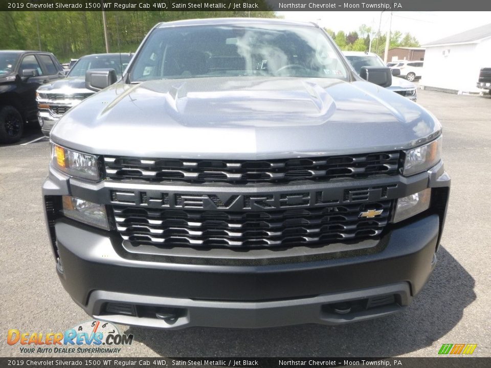 2019 Chevrolet Silverado 1500 WT Regular Cab 4WD Satin Steel Metallic / Jet Black Photo #8