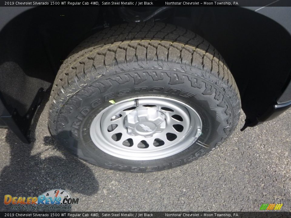 2019 Chevrolet Silverado 1500 WT Regular Cab 4WD Satin Steel Metallic / Jet Black Photo #9