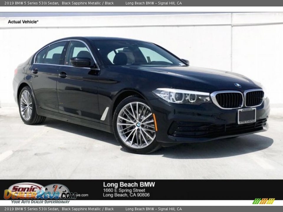 2019 BMW 5 Series 530i Sedan Black Sapphire Metallic / Black Photo #1