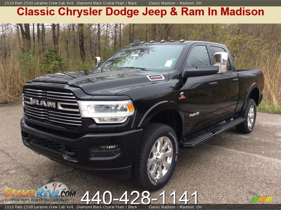 2019 Ram 2500 Laramie Crew Cab 4x4 Diamond Black Crystal Pearl / Black Photo #1