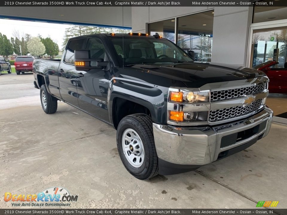 2019 Chevrolet Silverado 3500HD Work Truck Crew Cab 4x4 Graphite Metallic / Dark Ash/Jet Black Photo #15