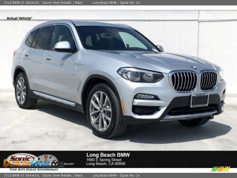 2019 BMW X3 xDrive30i Glacier Silver Metallic / Black Photo #1