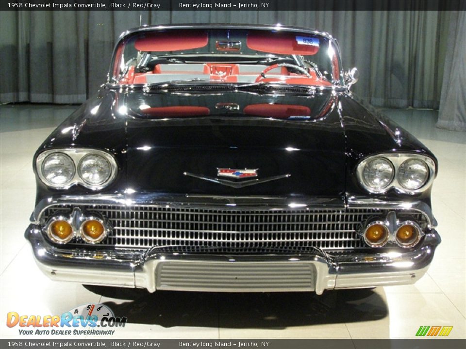 1958 Chevrolet Impala Convertible Black / Red/Gray Photo #4