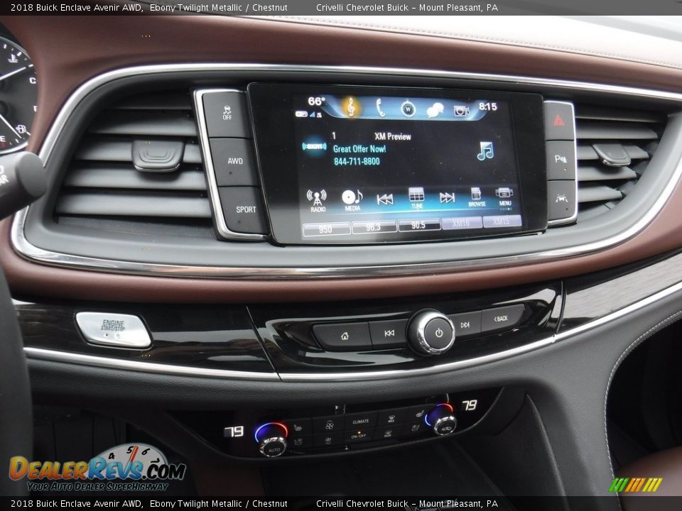 2018 Buick Enclave Avenir AWD Ebony Twilight Metallic / Chestnut Photo #22