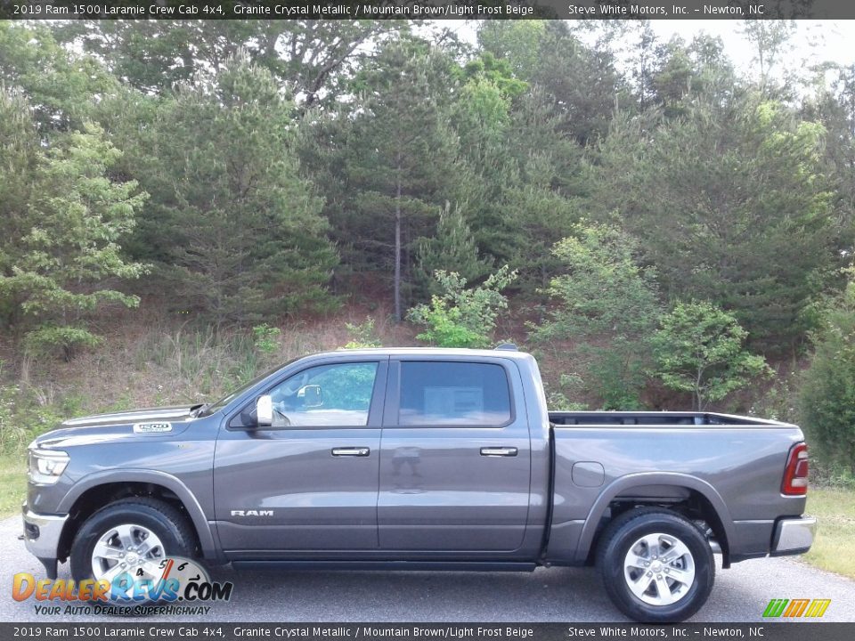 2019 Ram 1500 Laramie Crew Cab 4x4 Granite Crystal Metallic / Mountain Brown/Light Frost Beige Photo #1