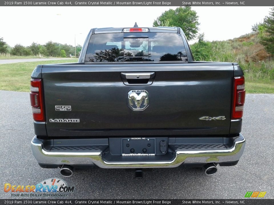 2019 Ram 1500 Laramie Crew Cab 4x4 Granite Crystal Metallic / Mountain Brown/Light Frost Beige Photo #7