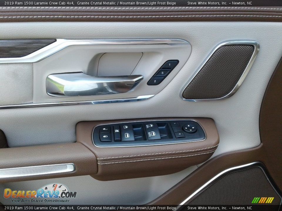 2019 Ram 1500 Laramie Crew Cab 4x4 Granite Crystal Metallic / Mountain Brown/Light Frost Beige Photo #9