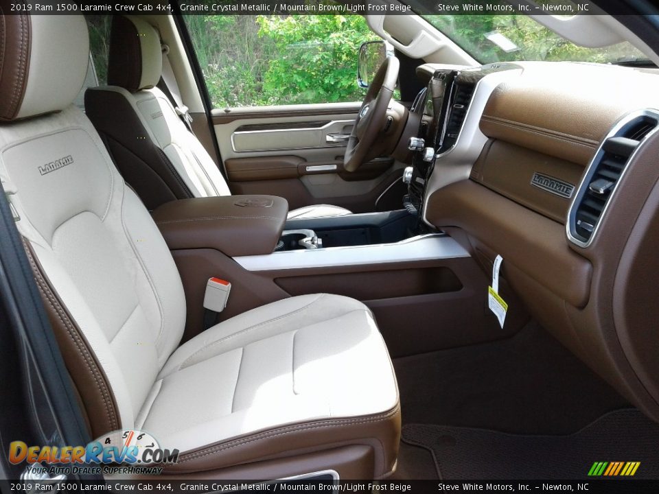 2019 Ram 1500 Laramie Crew Cab 4x4 Granite Crystal Metallic / Mountain Brown/Light Frost Beige Photo #16