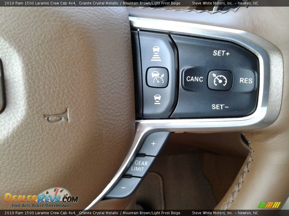 2019 Ram 1500 Laramie Crew Cab 4x4 Granite Crystal Metallic / Mountain Brown/Light Frost Beige Photo #20
