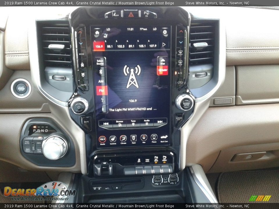 2019 Ram 1500 Laramie Crew Cab 4x4 Granite Crystal Metallic / Mountain Brown/Light Frost Beige Photo #22