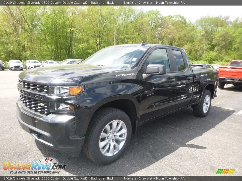 2019 Chevrolet Silverado 1500 Custom Double Cab 4WD Black / Jet Black Photo #1