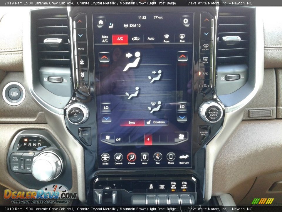 2019 Ram 1500 Laramie Crew Cab 4x4 Granite Crystal Metallic / Mountain Brown/Light Frost Beige Photo #28