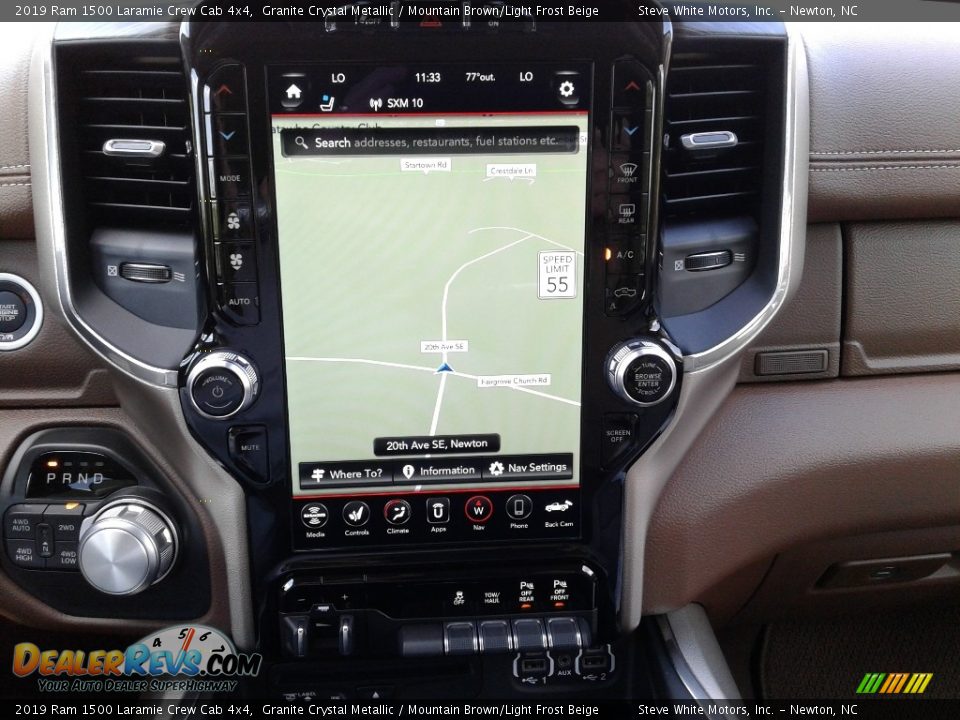 2019 Ram 1500 Laramie Crew Cab 4x4 Granite Crystal Metallic / Mountain Brown/Light Frost Beige Photo #29