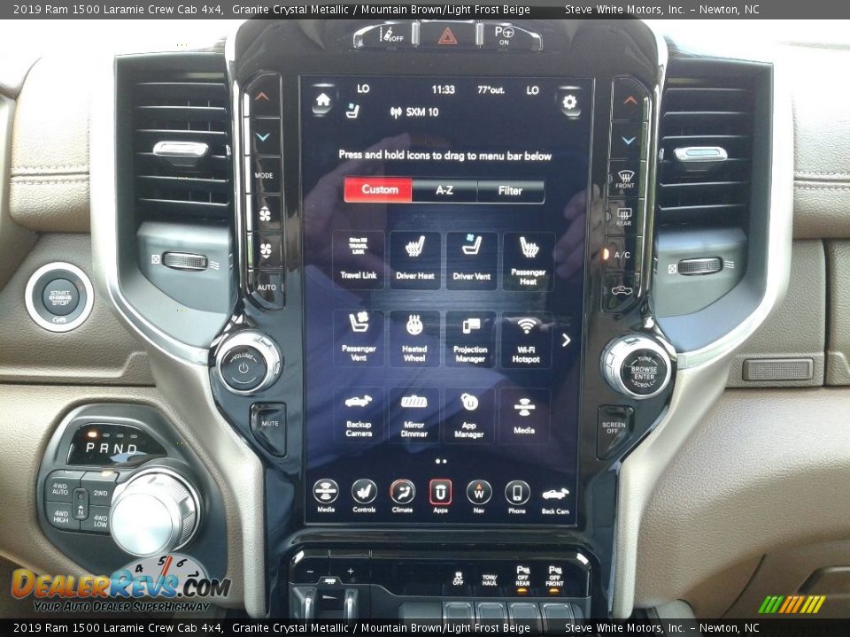 2019 Ram 1500 Laramie Crew Cab 4x4 Granite Crystal Metallic / Mountain Brown/Light Frost Beige Photo #30