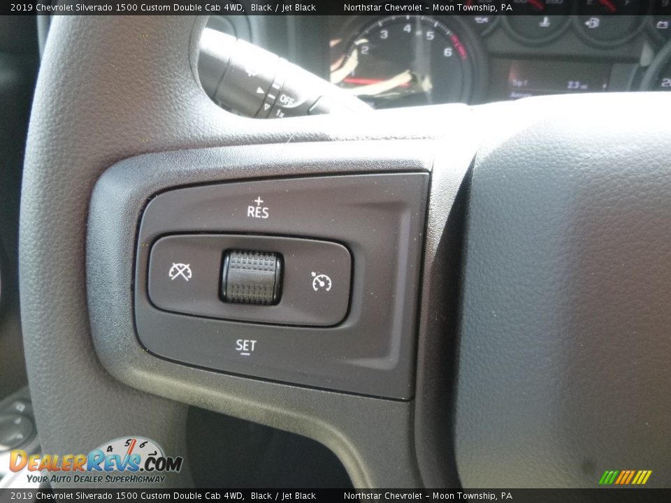 2019 Chevrolet Silverado 1500 Custom Double Cab 4WD Black / Jet Black Photo #20