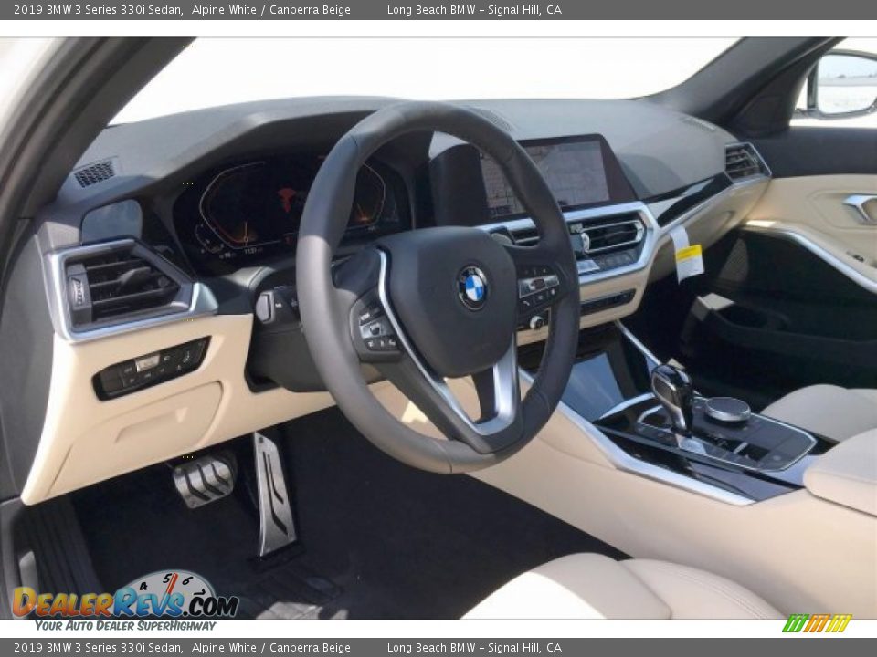 2019 BMW 3 Series 330i Sedan Alpine White / Canberra Beige Photo #6