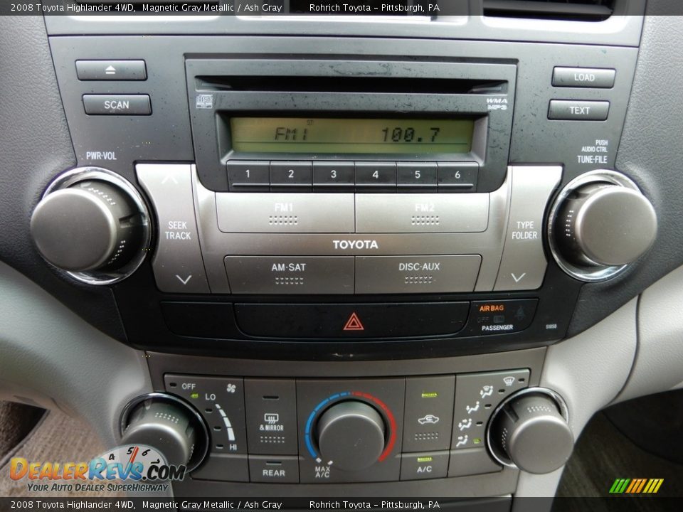2008 Toyota Highlander 4WD Magnetic Gray Metallic / Ash Gray Photo #26