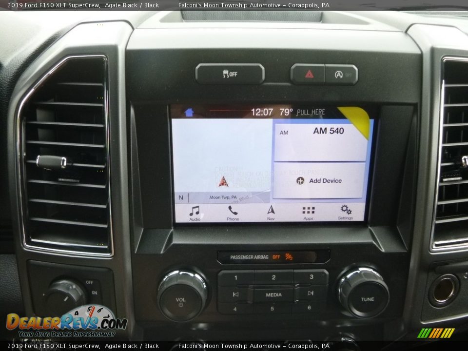 2019 Ford F150 XLT SuperCrew Agate Black / Black Photo #13