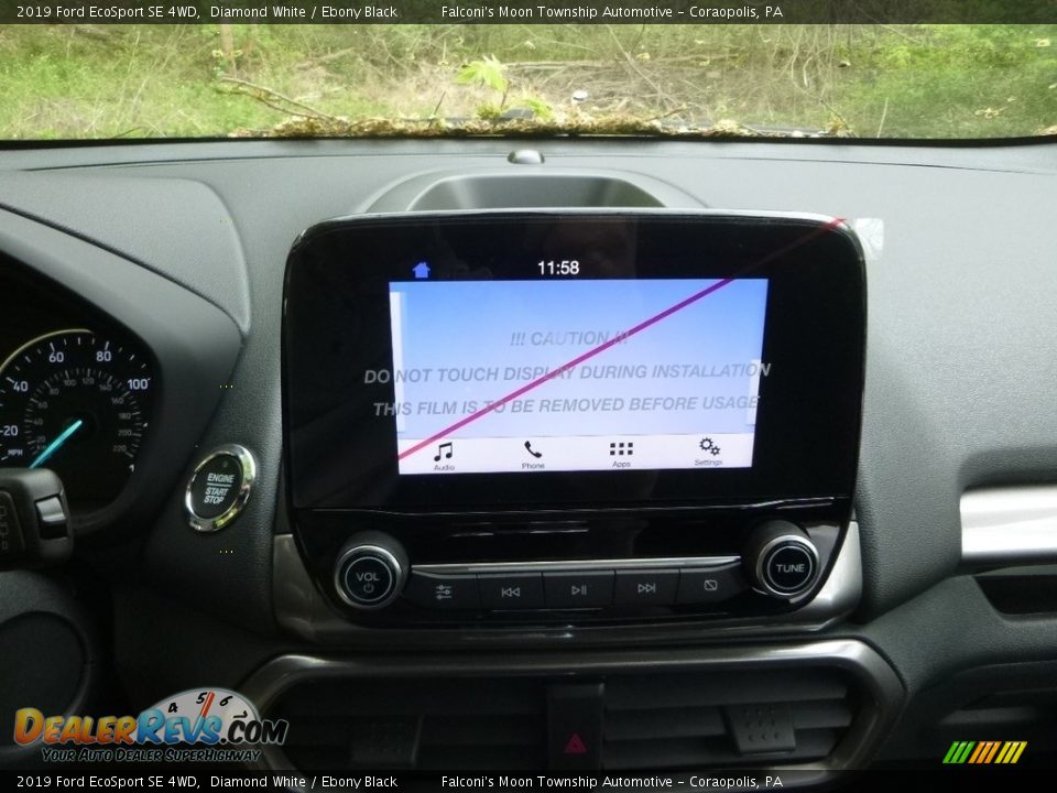 2019 Ford EcoSport SE 4WD Diamond White / Ebony Black Photo #14