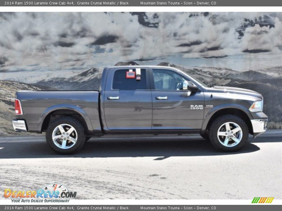 2014 Ram 1500 Laramie Crew Cab 4x4 Granite Crystal Metallic / Black Photo #2