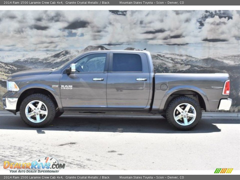 2014 Ram 1500 Laramie Crew Cab 4x4 Granite Crystal Metallic / Black Photo #6