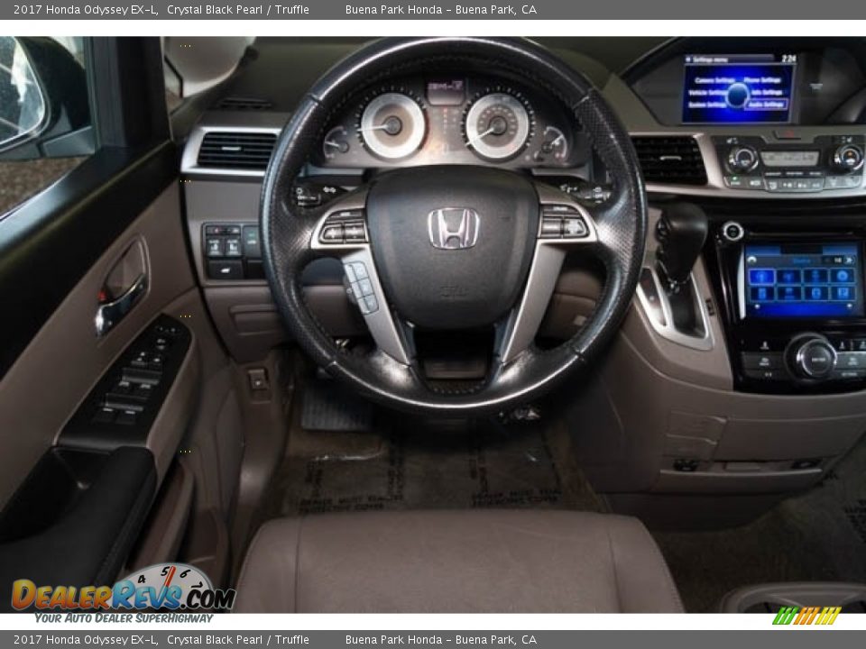 2017 Honda Odyssey EX-L Crystal Black Pearl / Truffle Photo #5