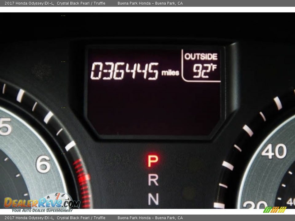 2017 Honda Odyssey EX-L Crystal Black Pearl / Truffle Photo #6