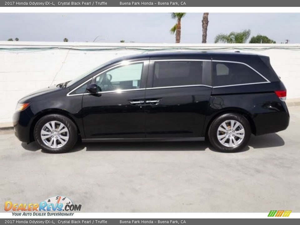 2017 Honda Odyssey EX-L Crystal Black Pearl / Truffle Photo #7