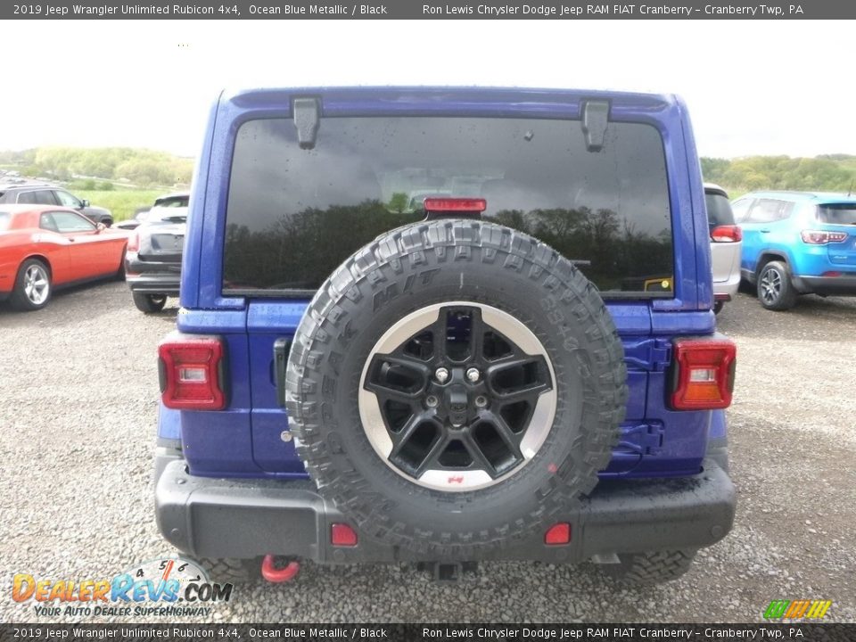 2019 Jeep Wrangler Unlimited Rubicon 4x4 Ocean Blue Metallic / Black Photo #4
