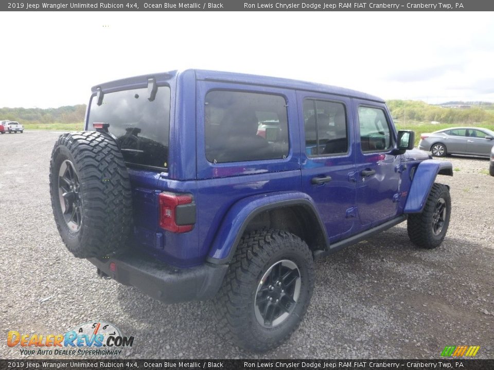 2019 Jeep Wrangler Unlimited Rubicon 4x4 Ocean Blue Metallic / Black Photo #5