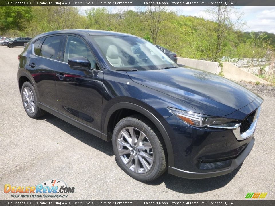 2019 Mazda CX-5 Grand Touring AWD Deep Crystal Blue Mica / Parchment Photo #3