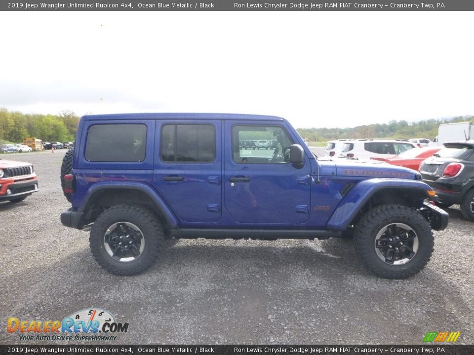 2019 Jeep Wrangler Unlimited Rubicon 4x4 Ocean Blue Metallic / Black Photo #6