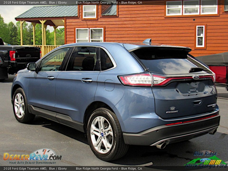 2018 Ford Edge Titanium AWD Blue / Ebony Photo #3