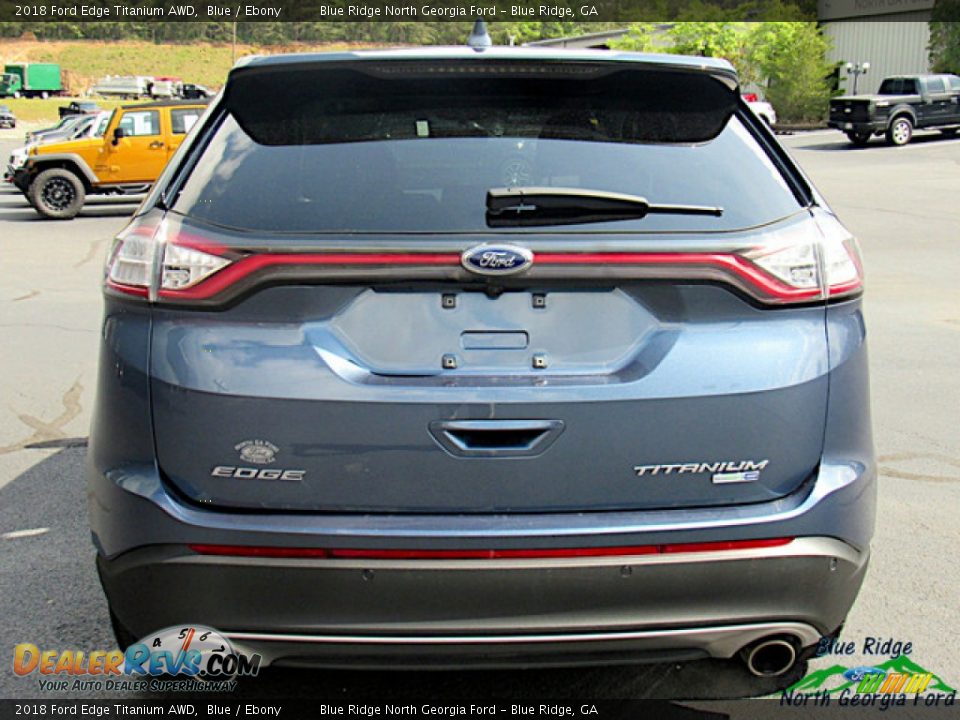 2018 Ford Edge Titanium AWD Blue / Ebony Photo #4