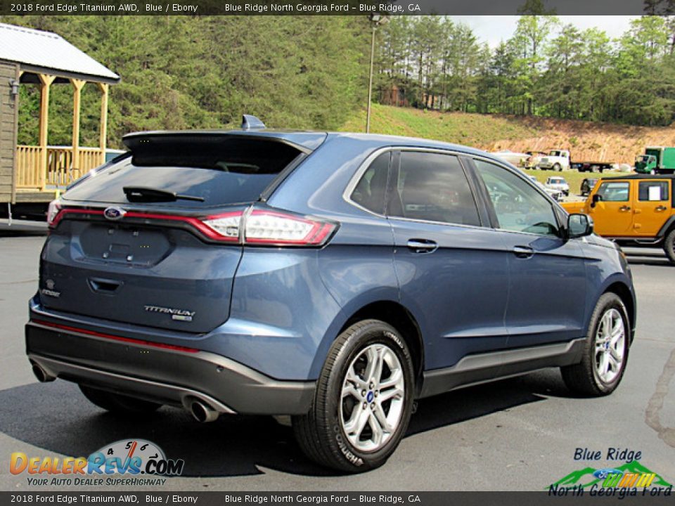2018 Ford Edge Titanium AWD Blue / Ebony Photo #5
