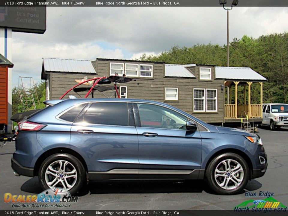 2018 Ford Edge Titanium AWD Blue / Ebony Photo #6