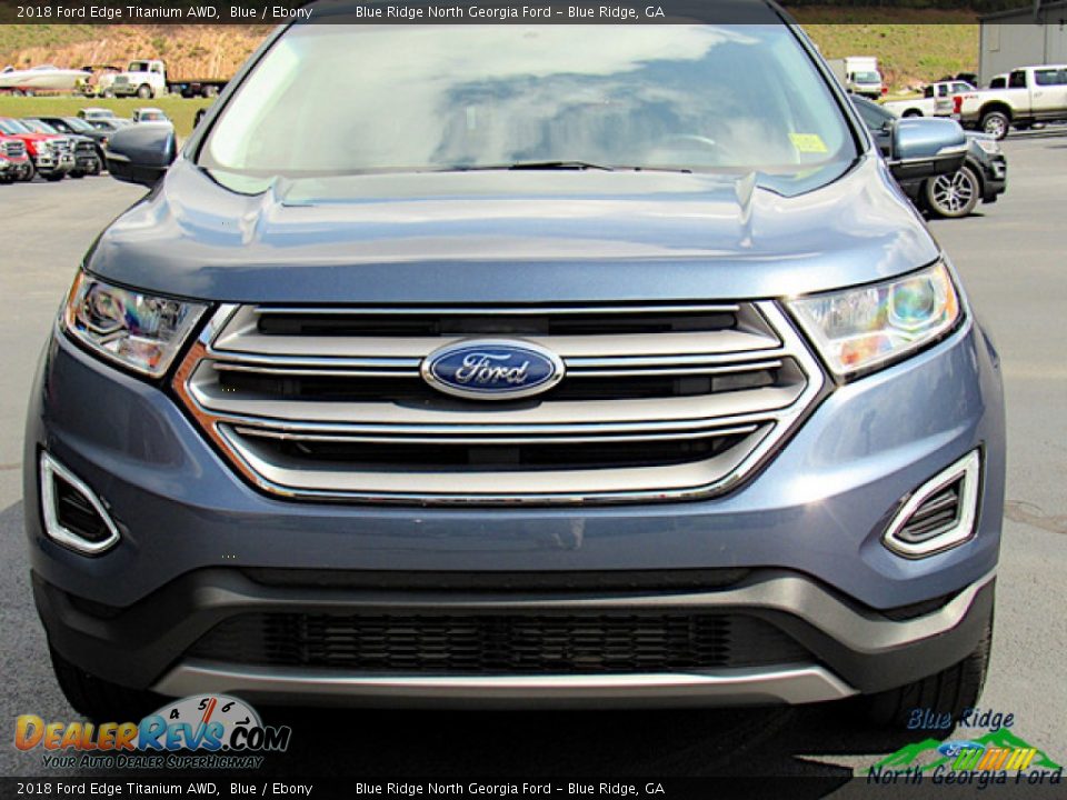 2018 Ford Edge Titanium AWD Blue / Ebony Photo #8