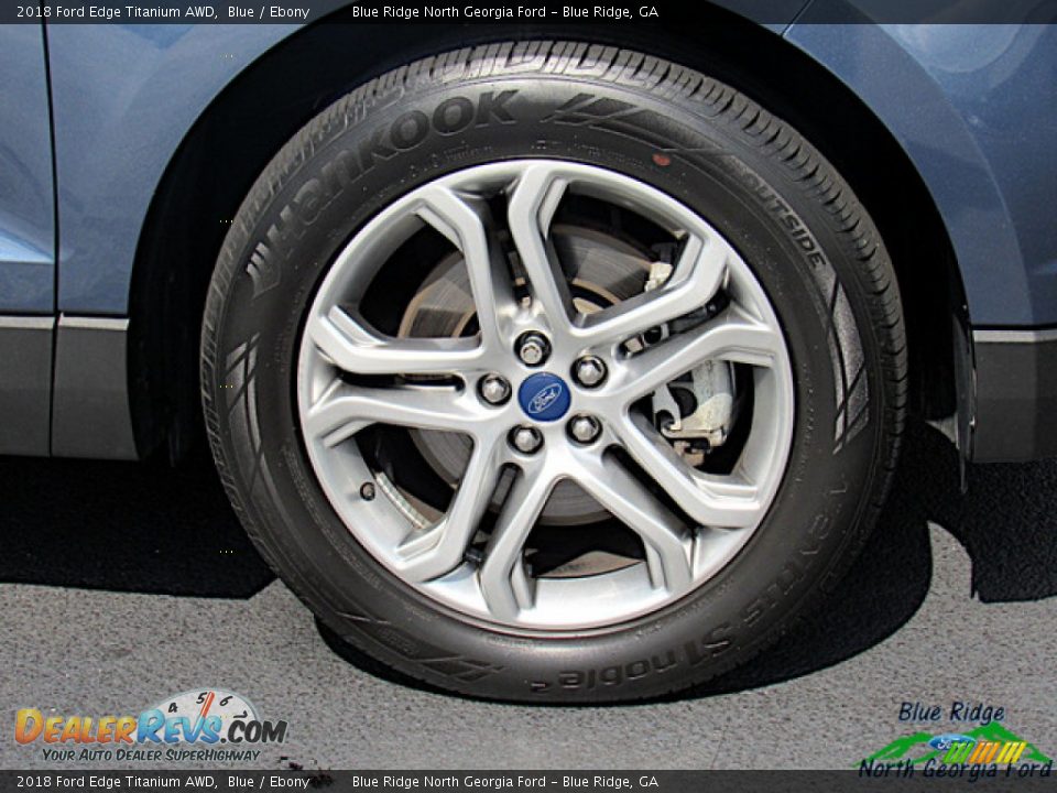 2018 Ford Edge Titanium AWD Blue / Ebony Photo #9