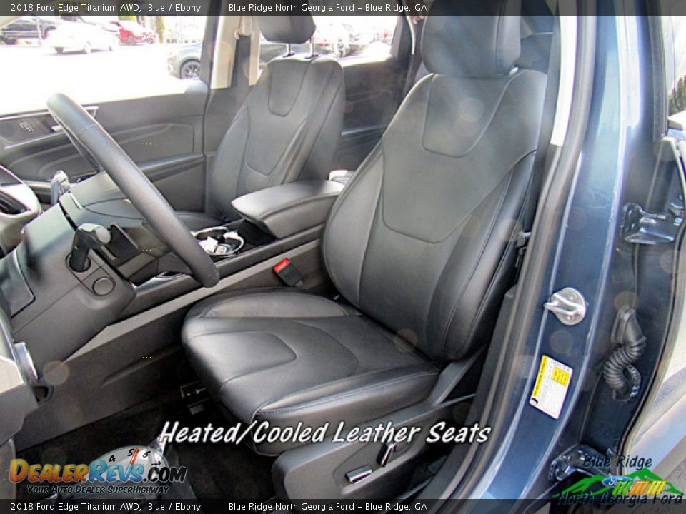2018 Ford Edge Titanium AWD Blue / Ebony Photo #10