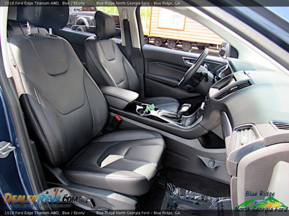 2018 Ford Edge Titanium AWD Blue / Ebony Photo #11