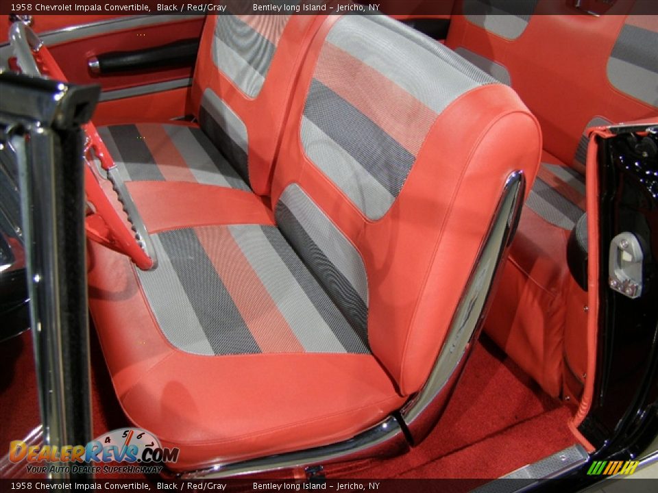 1958 Chevrolet Impala Convertible Black / Red/Gray Photo #5