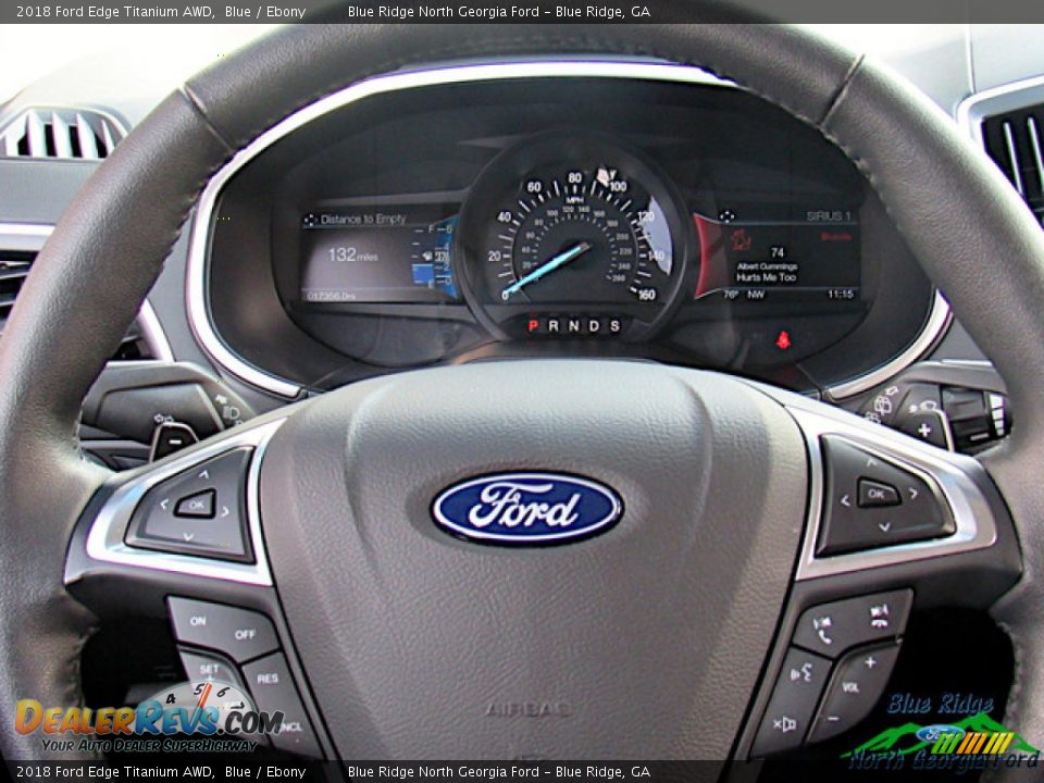2018 Ford Edge Titanium AWD Blue / Ebony Photo #15