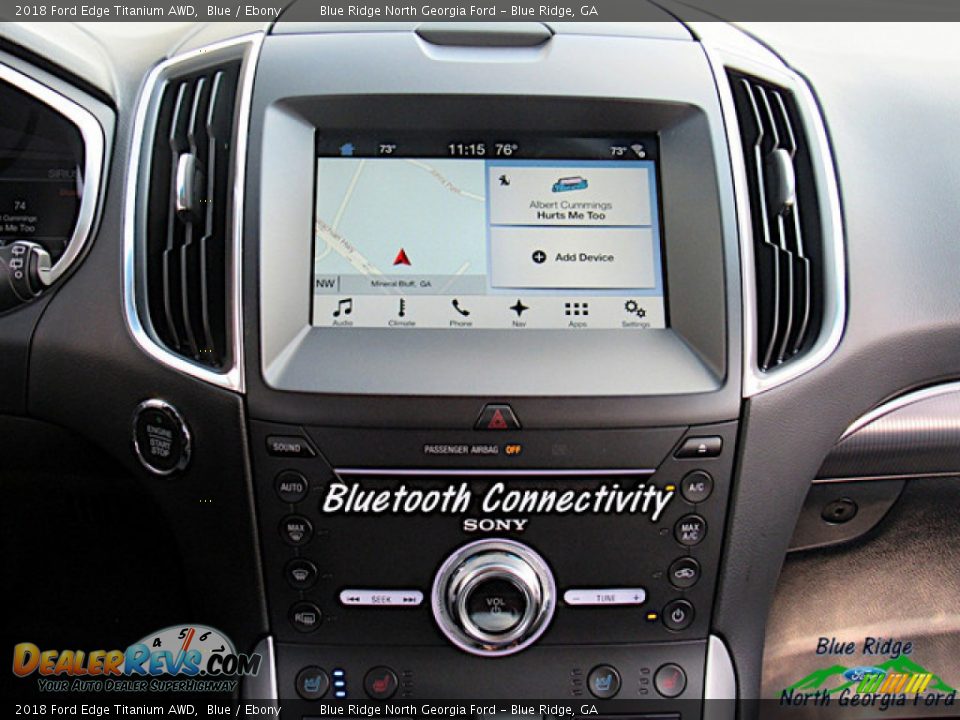 2018 Ford Edge Titanium AWD Blue / Ebony Photo #16