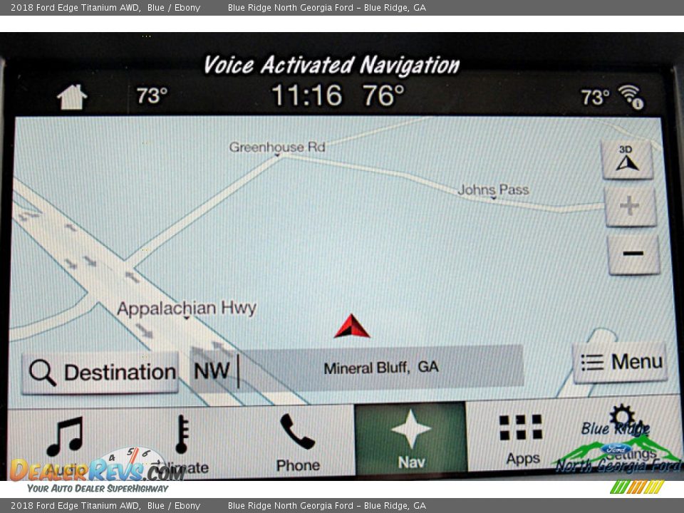 2018 Ford Edge Titanium AWD Blue / Ebony Photo #19