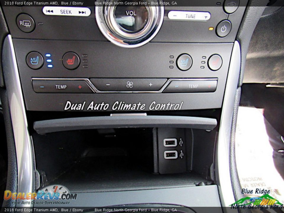 2018 Ford Edge Titanium AWD Blue / Ebony Photo #20