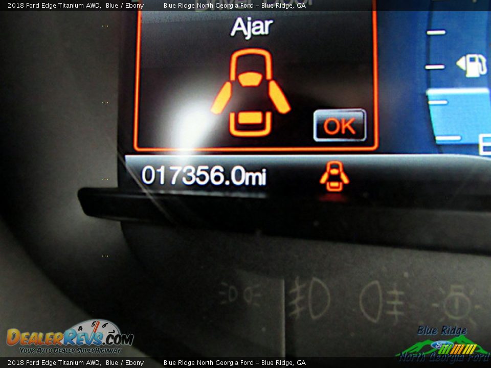 2018 Ford Edge Titanium AWD Blue / Ebony Photo #22