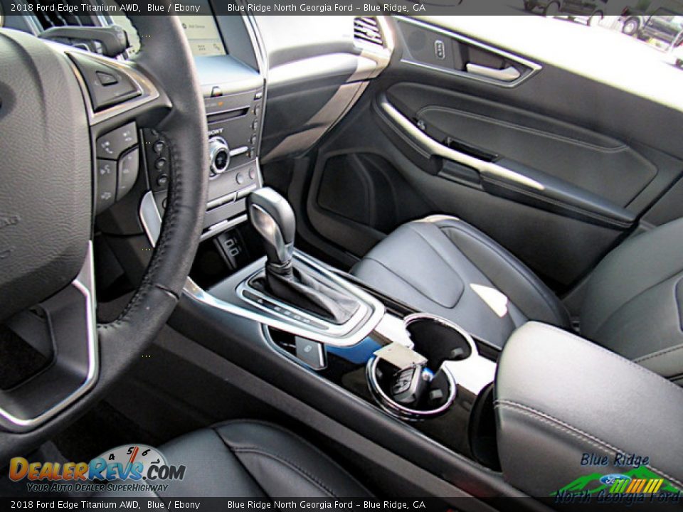 2018 Ford Edge Titanium AWD Blue / Ebony Photo #24