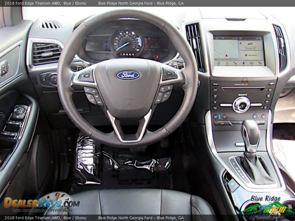2018 Ford Edge Titanium AWD Blue / Ebony Photo #25
