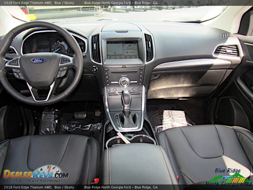 2018 Ford Edge Titanium AWD Blue / Ebony Photo #26